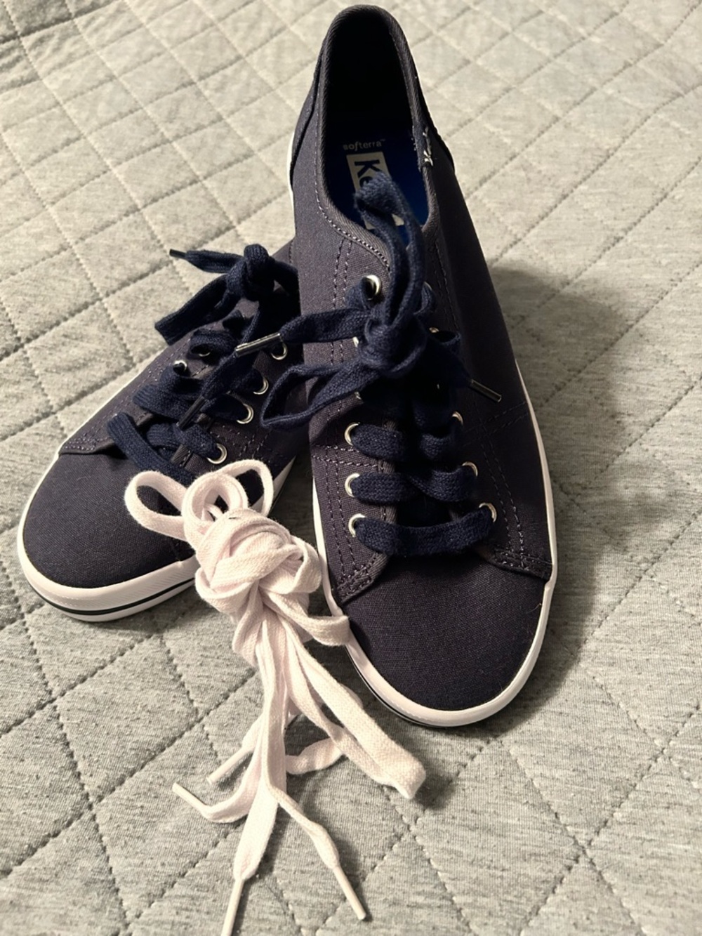 Keds Navy Canvas Sneakers with White Trim